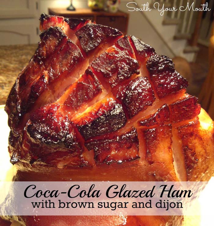 Coca Cola Glazed Ham With Brown Sugar and Dijon #christmas #dinner #decorhomeideas