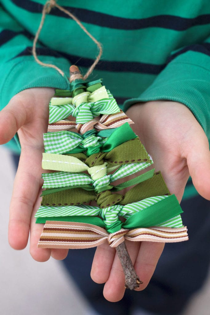 Diy Christmas Trees With Ribbons
