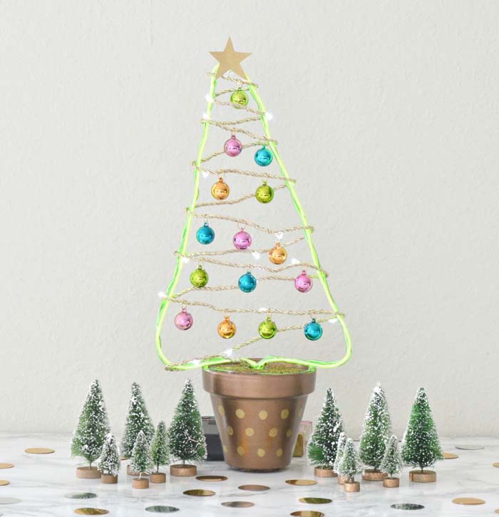 DIY Flower Pot Christmas Tree Decor #diy #christmastree #decorhomeideas