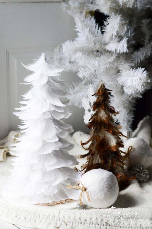 Feather Tree #diy #christmastree #decorhomeideas