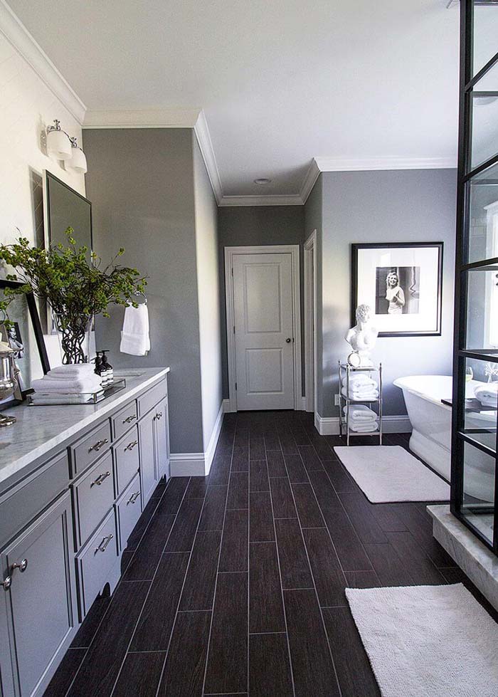 Formal with a Masculine Touch Bathroom #masterbathroom #design #decorhomeideas