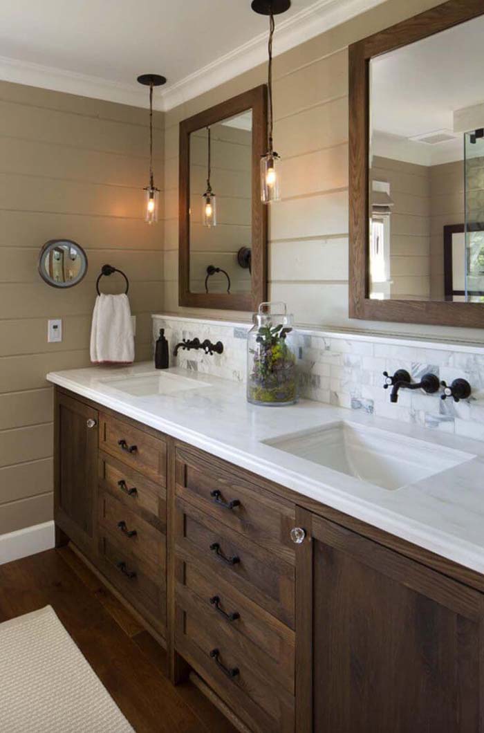 Industrial and Earthy Bathroom #masterbathroom #design #decorhomeideas