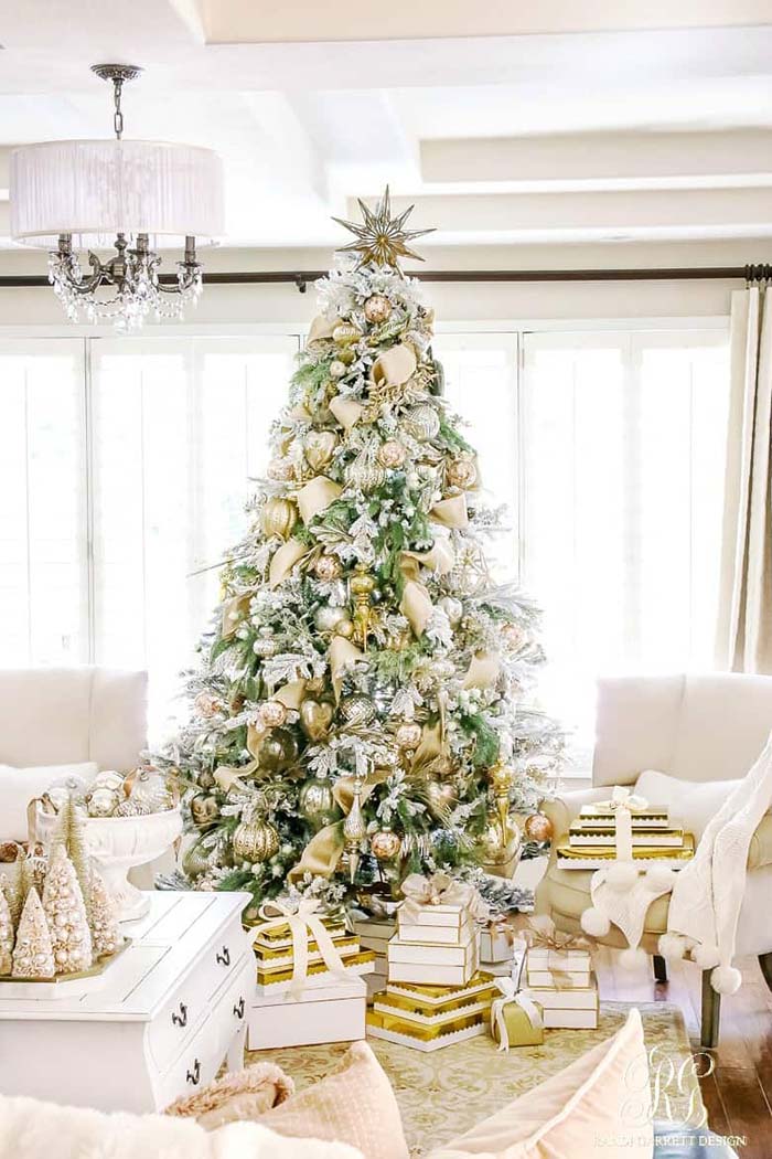 Monochromatic Gold Christmas Tree Decorations
