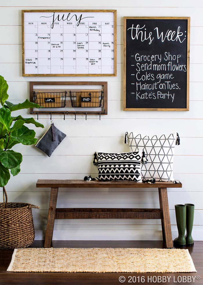 Organize Your Life with Classic Wood Panels #rusticdecor #shiplap #decorhomeideas