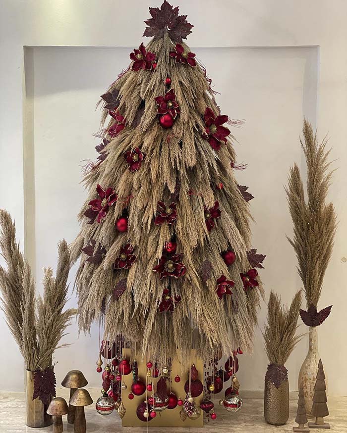 Pampas Grass Alternative Christmas Tree