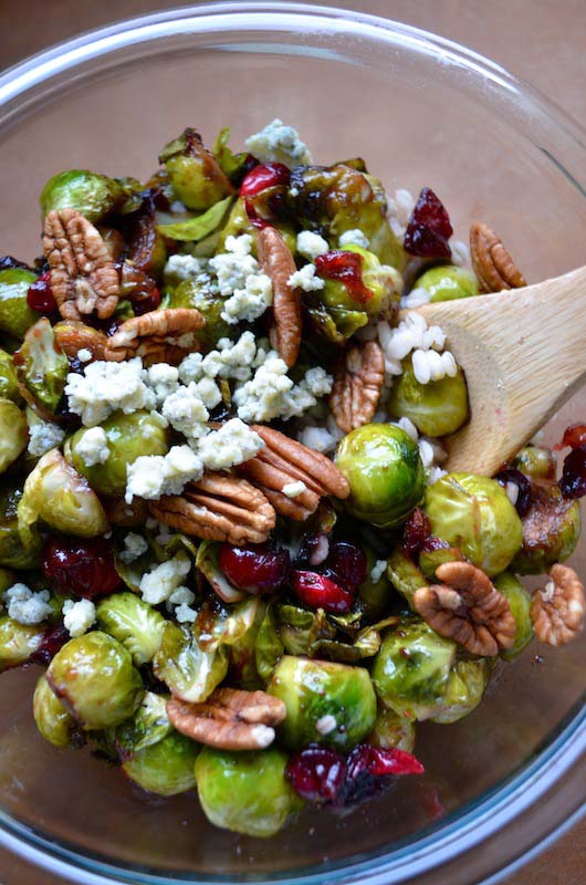 Pan Seared Brussels Sprouts With Cranberries Pecans #christmas #dinner #decorhomeideas