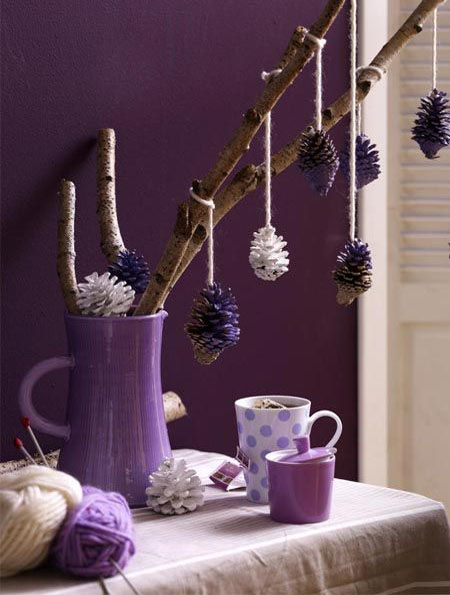 Purple Fall Winter Decor