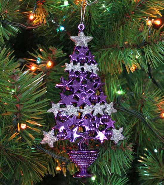 Purple Micro Tree Ornament