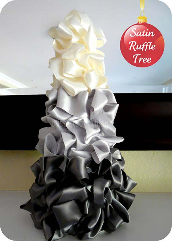 Satin Ribbon Tree #diy #christmastree #decorhomeideas