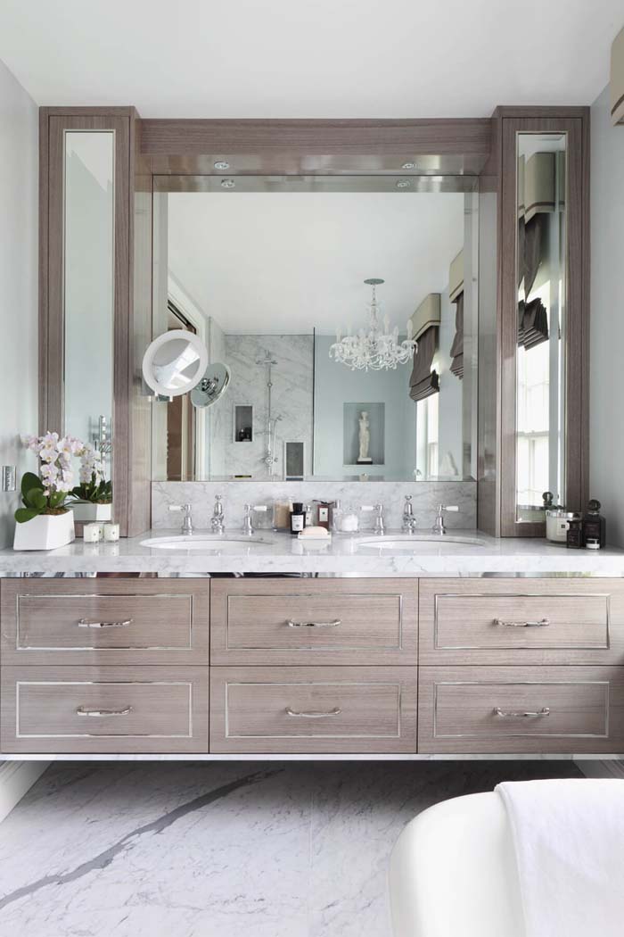 Silver Accents Bathroom #masterbathroom #design #decorhomeideas