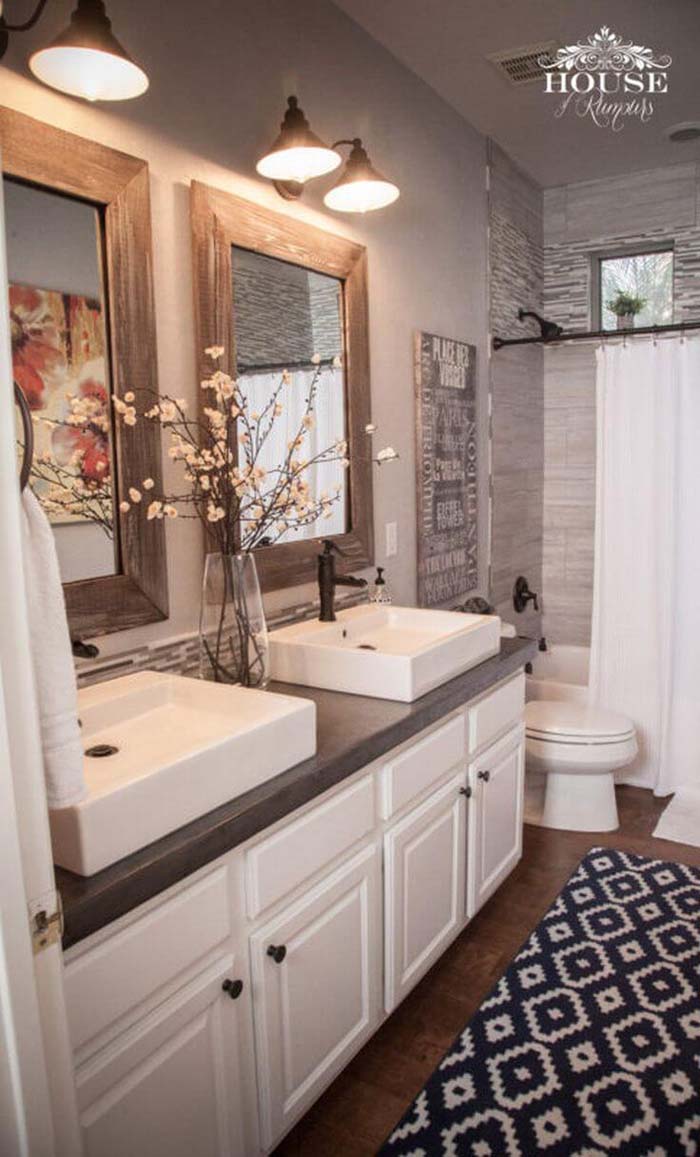 Spa-Inspired Peaceful and Chic Bathroom #masterbathroom #design #decorhomeideas