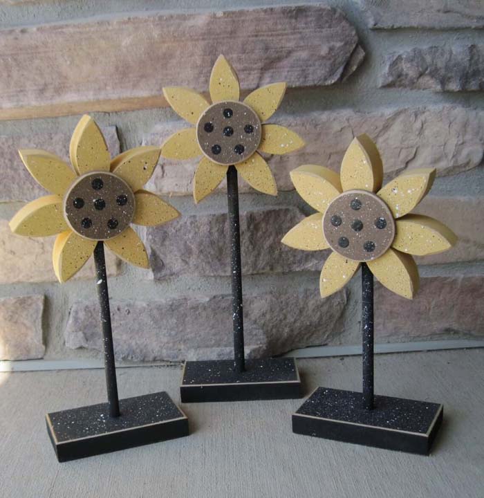 Sunflower Maple Leaf Block Set #sunflower #decor #decorhomeideas
