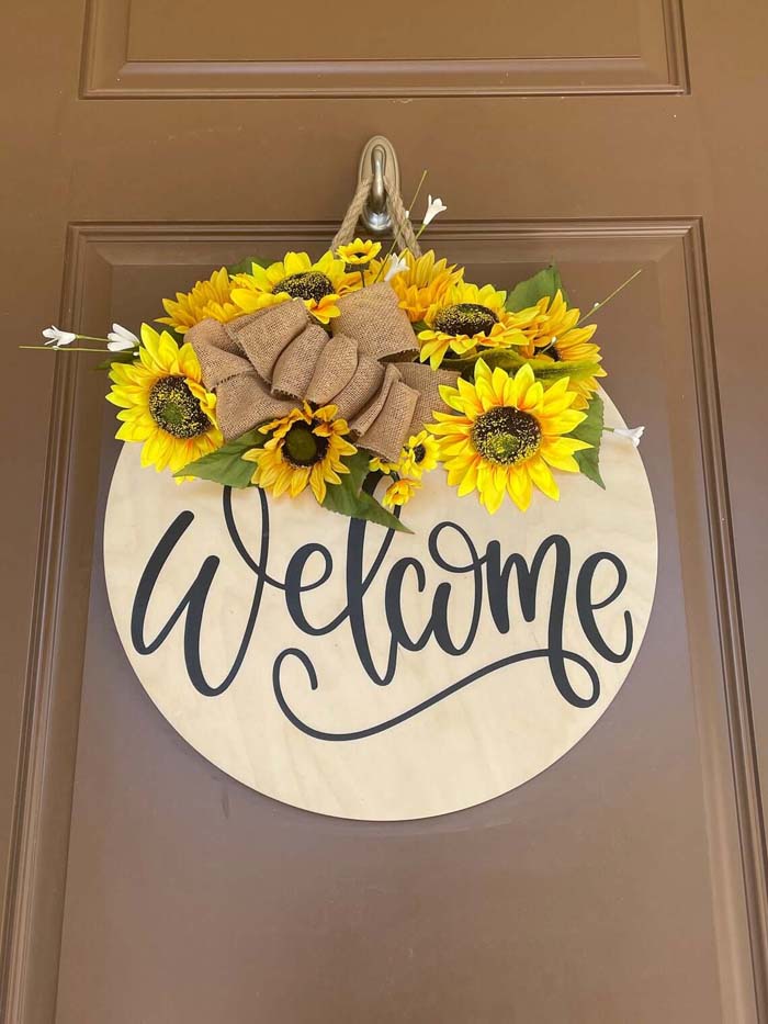 The Best Summer Welcome Sign Housewarming Gift #sunflower #decor #decorhomeideas