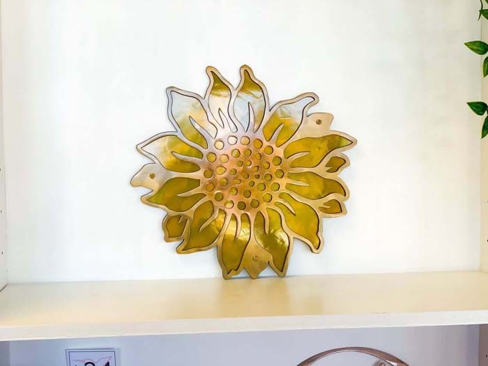 The Perfect Metal Gold Sunflower Wall Art #sunflower #decor #decorhomeideas