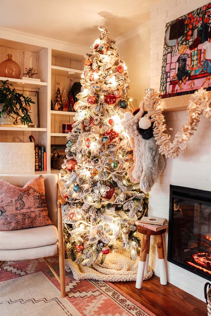 Vintage Inspired White Christmas Tree Stockings