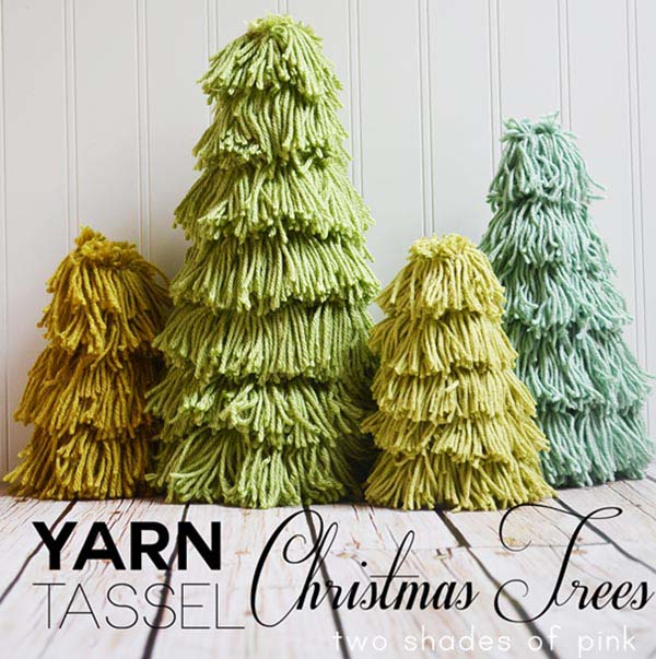 Yarn Tassel Tree #diy #christmastree #decorhomeideas