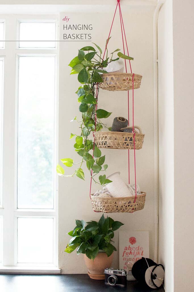 3-Tiered Tropical Hanging Accessory Hammock #homedecor #hacks #decorhomeideas