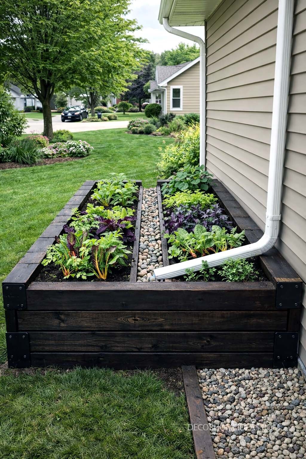 Downspout Raised Bed Garden Idea