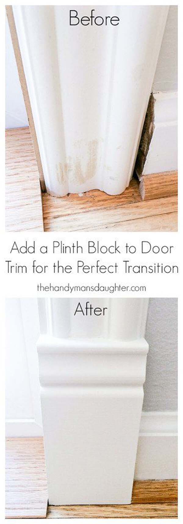 Add Dimension to Doorways with Plinth Blocks #homedecor #hacks #decorhomeideas