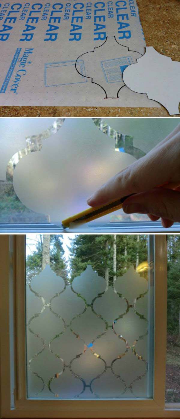 Amazing DIY Frosted Glass Door Design #homedecor #hacks #decorhomeideas