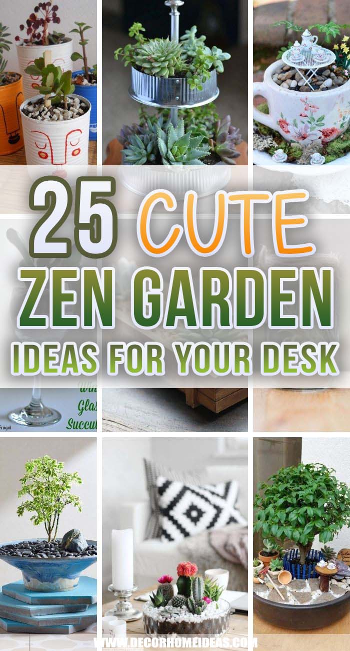 Best DIY Mini Zen Gardens. Try one of these 25 DIY Mini Zen Garden Ideas for Desk to maintain serenity in your room or workplace plus they can also become a nice gift! #decorhomeideas