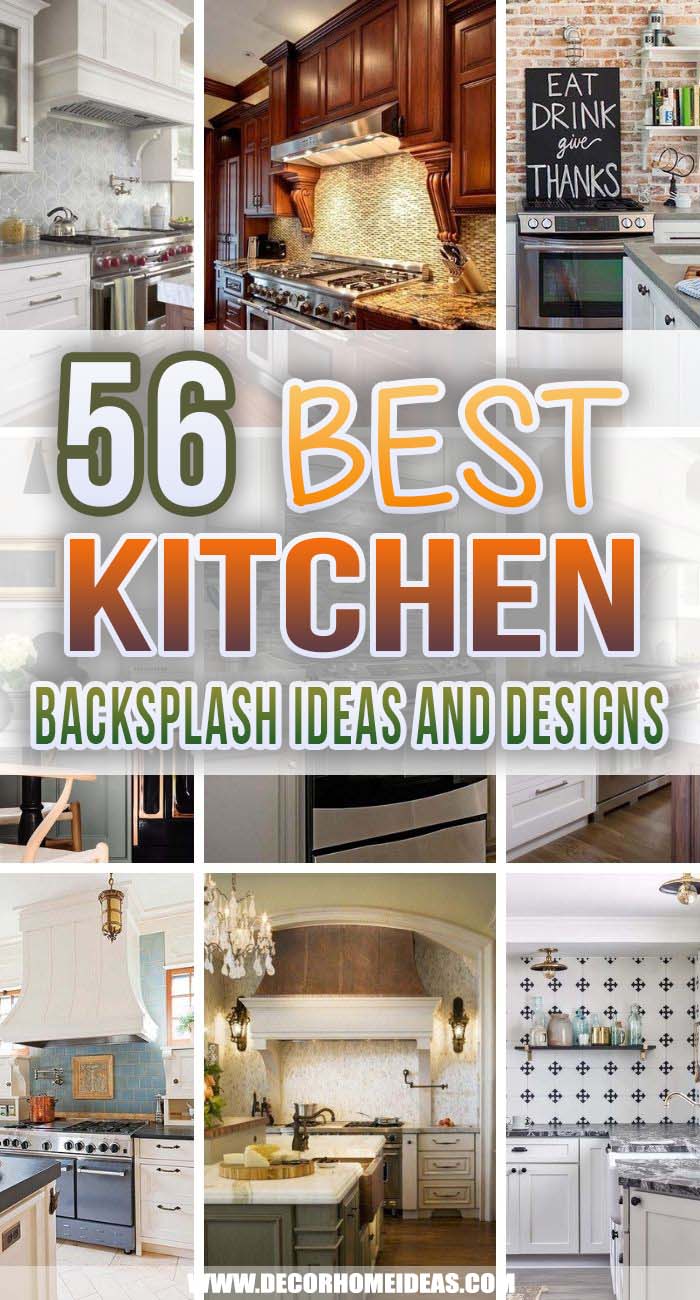 Best Kitchen Backsplash Ideas. Every kitchen needs some kind of backsplash. And since kitchen backsplash ideas abound, yours can be as bold, fun, or sleek as you want it to be. #decorhomeideas
