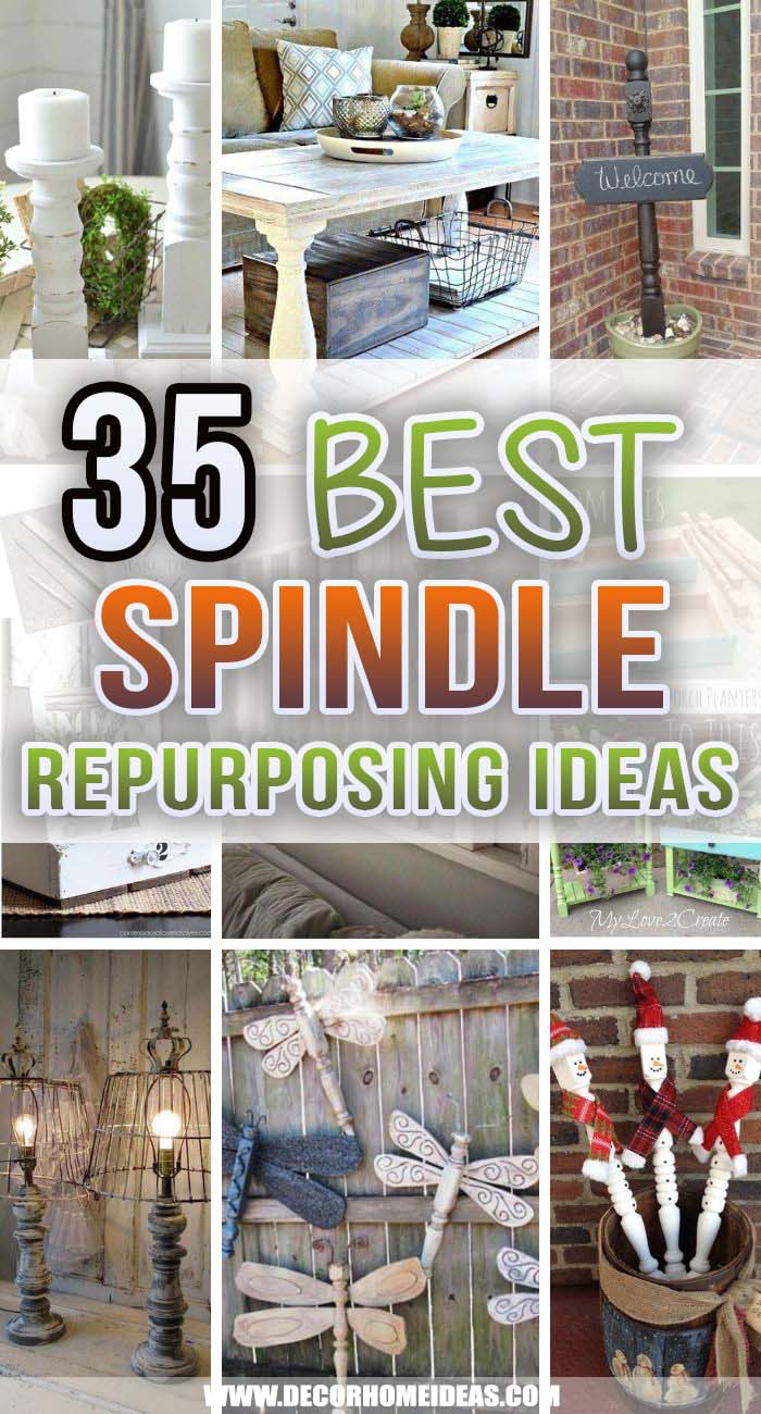 Best Reused Spindle Ideas. Have you ever wondered what to do with old spindles? Instead of throwing them away take a look at these brilliant reused spindle ideas to repurpose them. #decorhomeideas