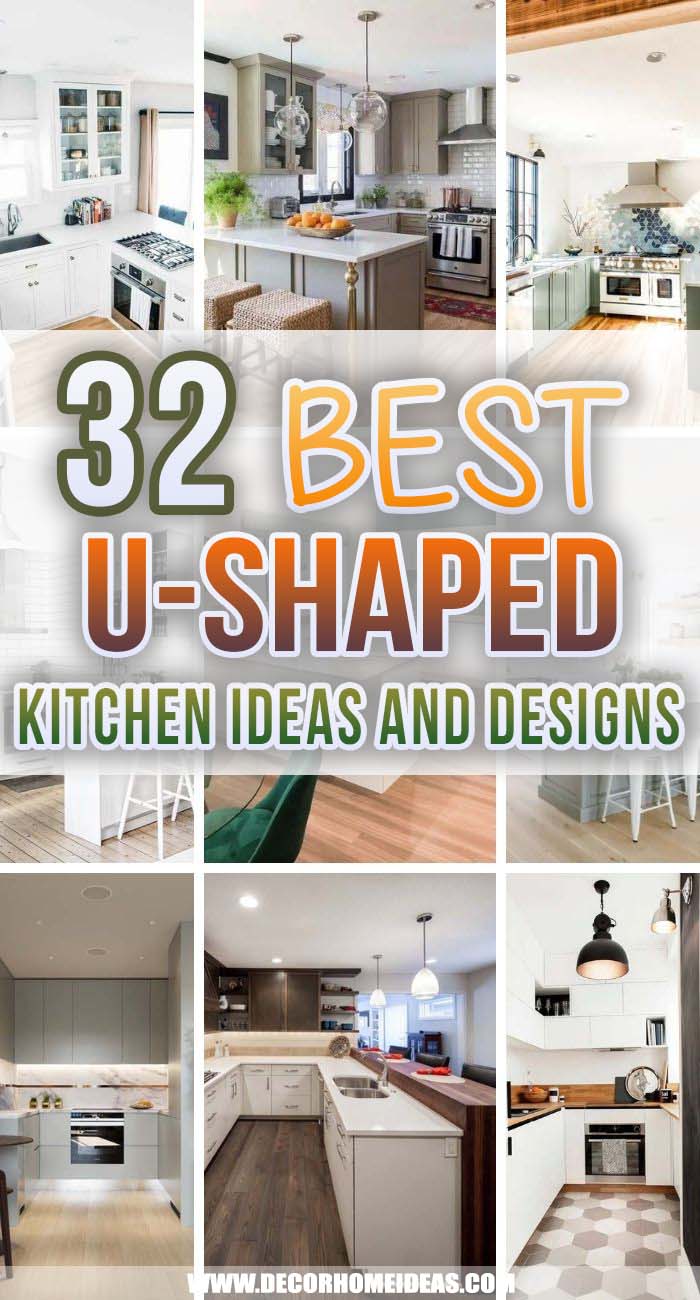 Best U Shaped Kitchen Ideas. Tips, tricks and plenty of inspirational interiors to set you on track for designing your very own beautiful and practical u-shaped kitchen layouts. #decorhomeideas