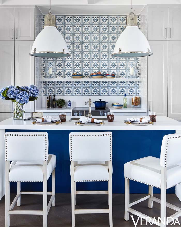 Blue and White Memories #kitchenbacksplash #backsplash #decorhomeideas