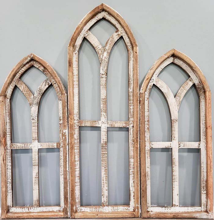 Charming Church Window Inspired Wall Art #farmhousebedroom #decorhomeideas