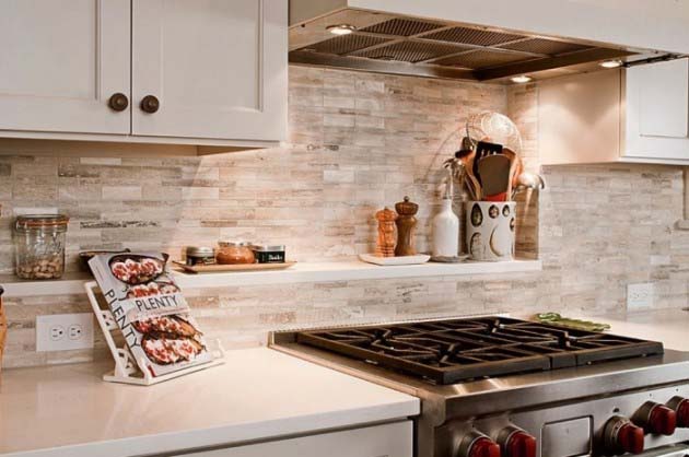 Chic Travertine #kitchenbacksplash #backsplash #decorhomeideas