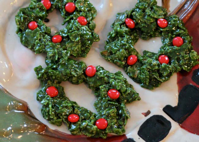 Christmas Cornflake Wreath Cookies #christmas #treat #decorhomeideas