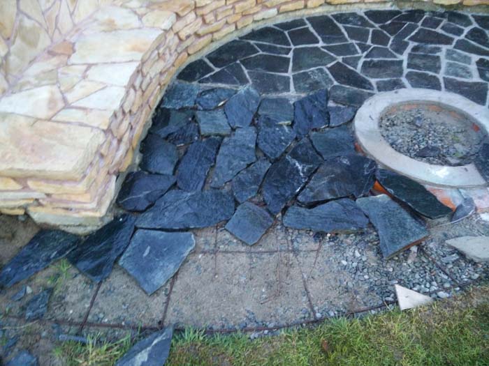 Diy Fire Pit On Sloped Yard 10