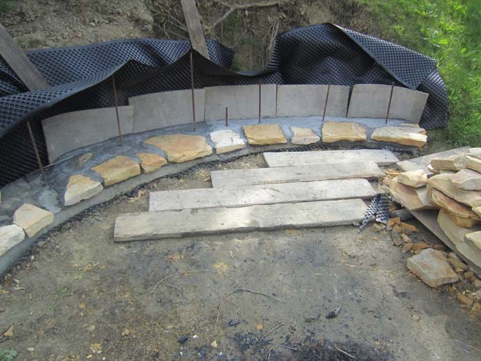 Diy Fire Pit On Sloped Yard 2