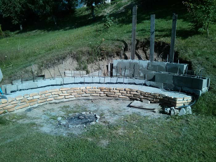 Diy Fire Pit On Sloped Yard 4