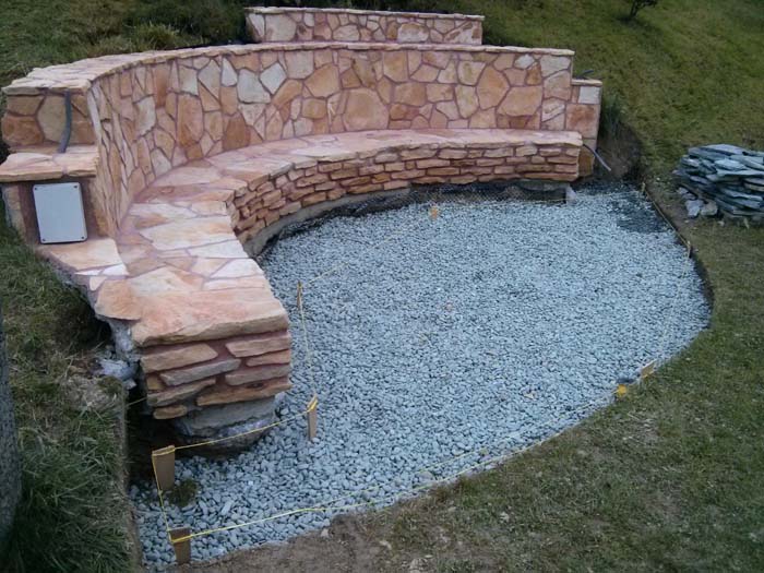 Diy Fire Pit On Sloped Yard 9