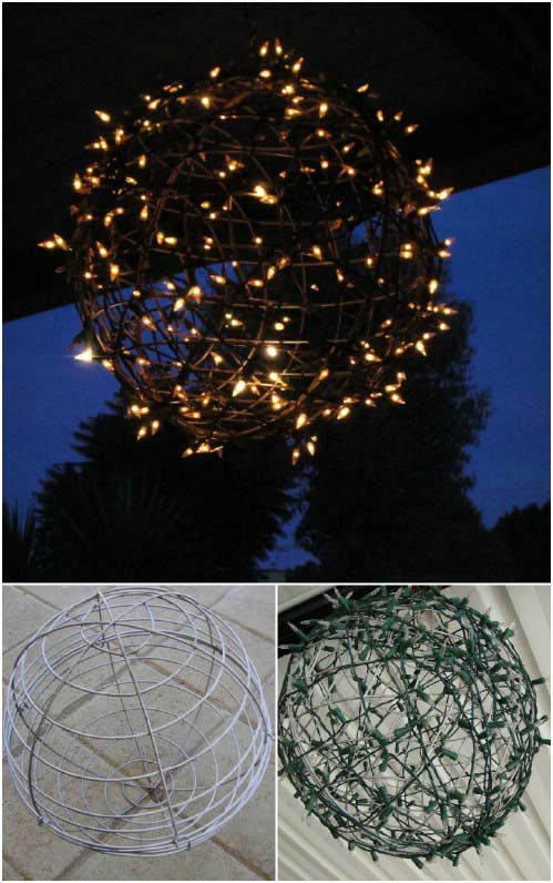 Fairy Light Globes #Christmas #lights #decorhomeideas