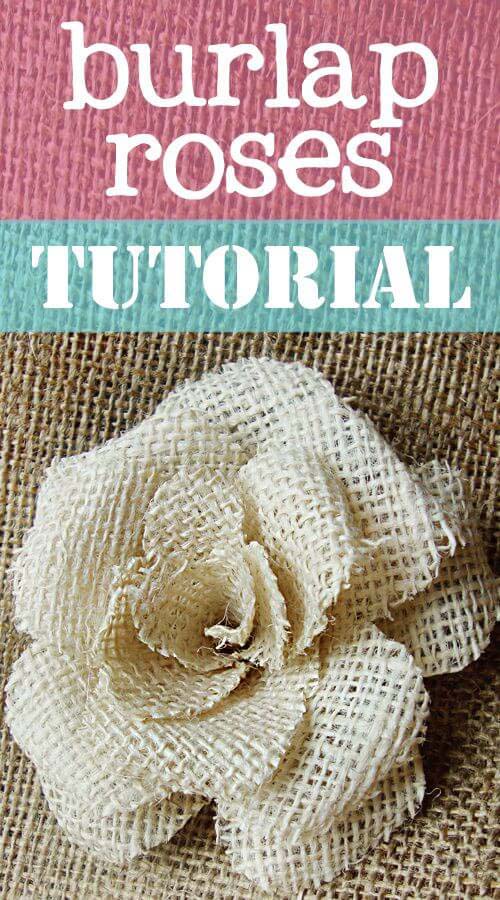 Farmer's Posey Handmade Burlap Rose #burlapdecor #diy #decorhomeideas