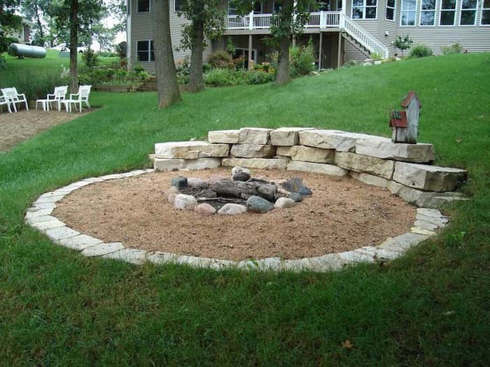 Functional and Fabulous #hillsidefirepit #decorhomeideas