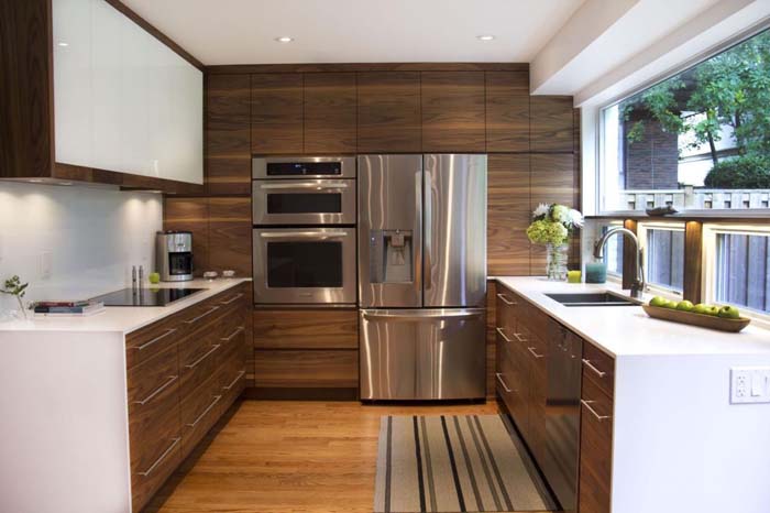 Go All Wood #ushaped #kitchen #decorhomeideas