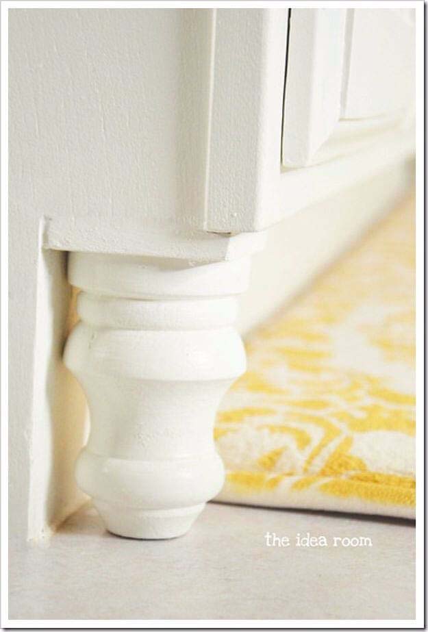 Go Full Farmhouse with Cabinet Baluster Accents #homedecor #hacks #decorhomeideas