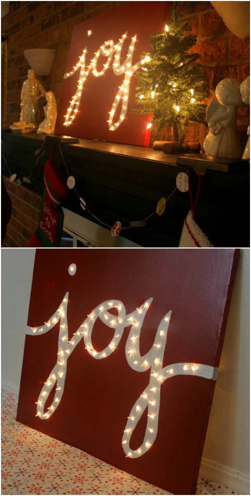 Joy Marquee #Christmas #lights #decorhomeideas