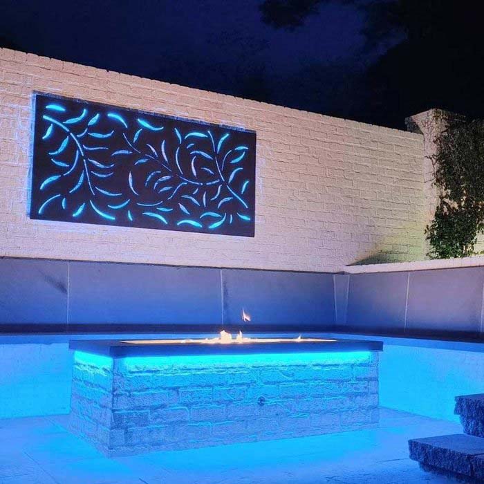 LED Strip Lights #firepit #lighting #decorhomeideas