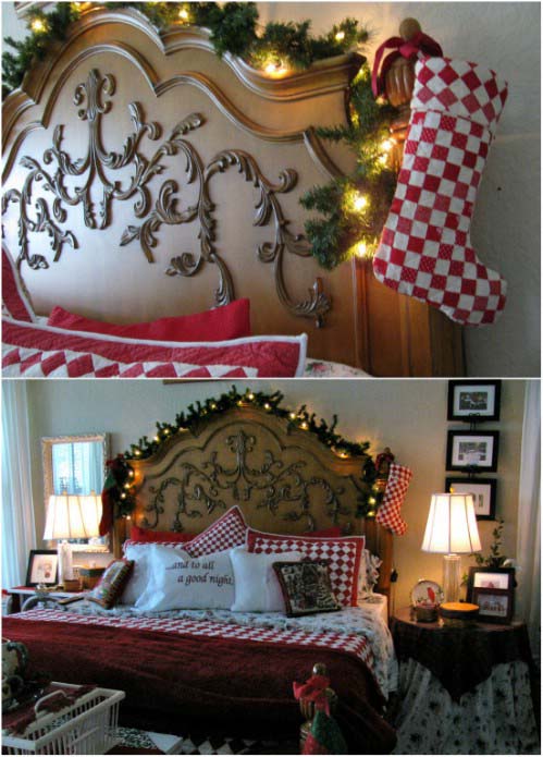 Light Up the Bedroom #Christmas #lights #decorhomeideas