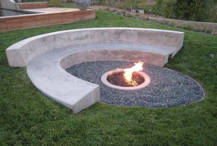 Modern Elegance #hillsidefirepit #decorhomeideas