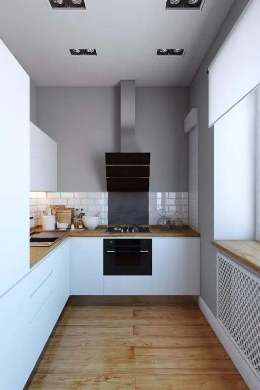 Modern Kitchen with Simple Design #ushaped #kitchen #decorhomeideas