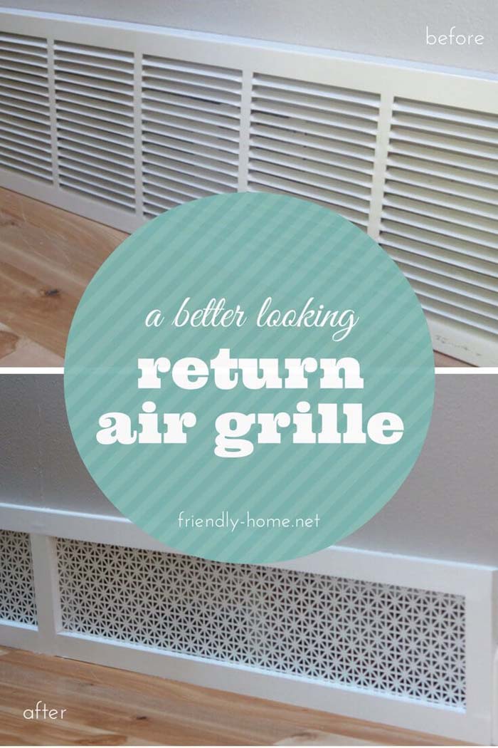 Pretty Patterned Return Air Grille Concept #homedecor #hacks #decorhomeideas