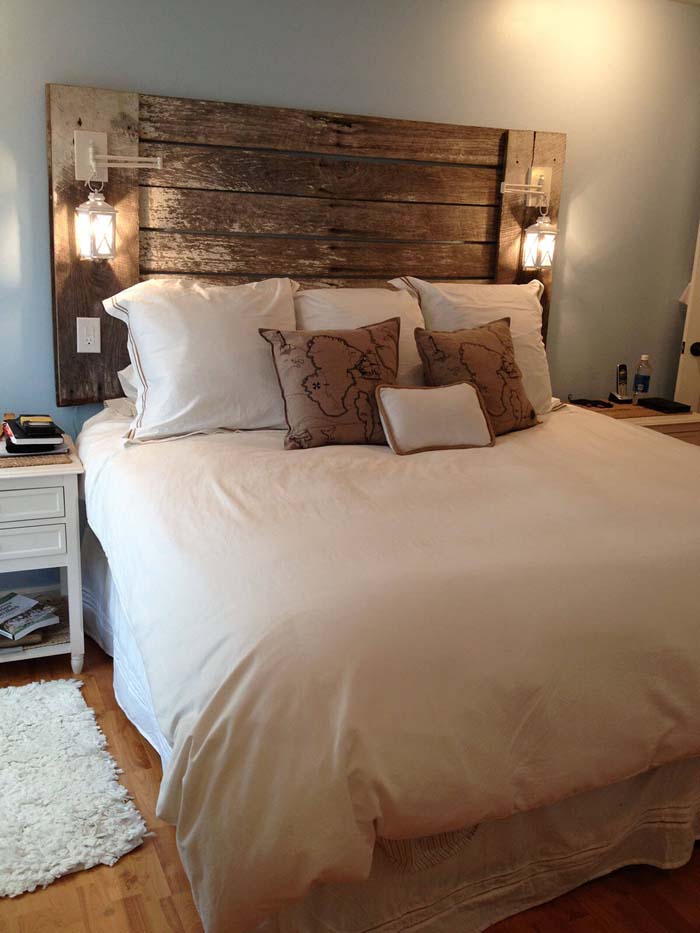 Railway Crate Headboard Piece #farmhousebedroom #decorhomeideas