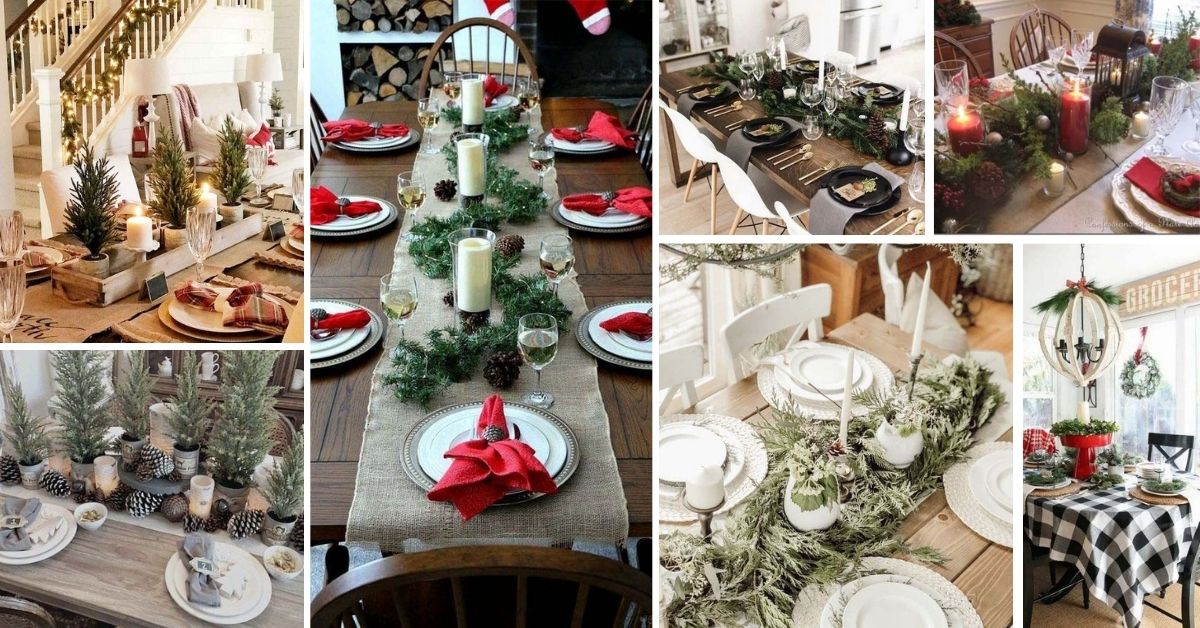 40 Beautiful Rustic Christmas Table Settings To Bring More Warmth