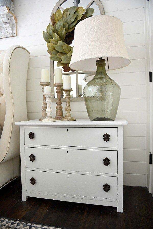 Snowy Gable Bureau and Windowed Mirror #farmhousebedroom #decorhomeideas